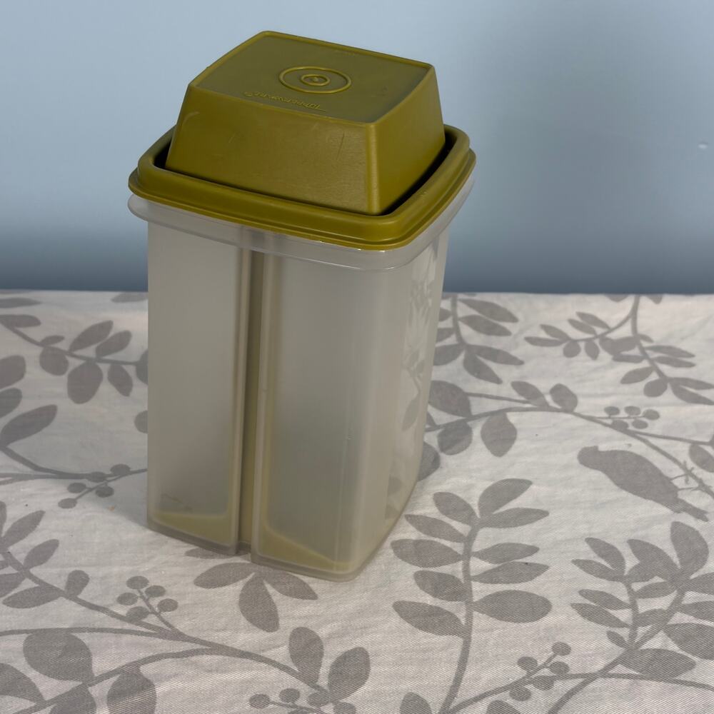 Vintage Tupperware Pick-A-Deli Pickle Keeper 3 Pc Avocado Green 1330-8